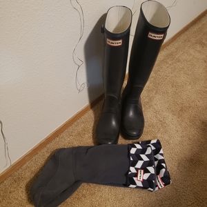 Hunter boots and socks